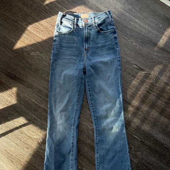 MOTHER The Hustler Ankle Fray Jeans Medium Wash Healing Jar Sz 24 EUC Cotton - Picture 5 of 13